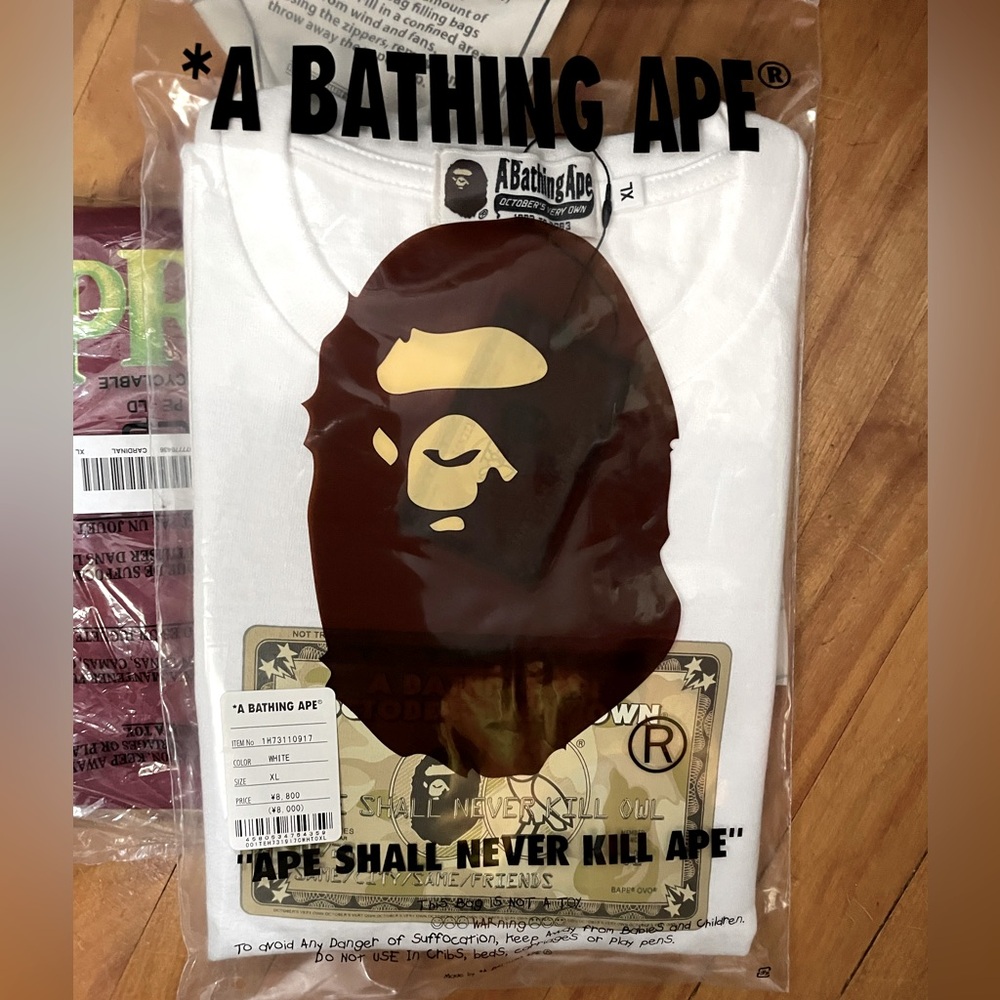 Bape x OVO collaboration credit card t Shirt